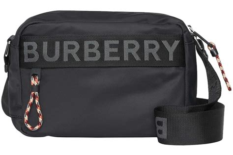 burberry econyl logo crossbody black|BURBERRY Econyl Logo Print Crossbody Bag Black.